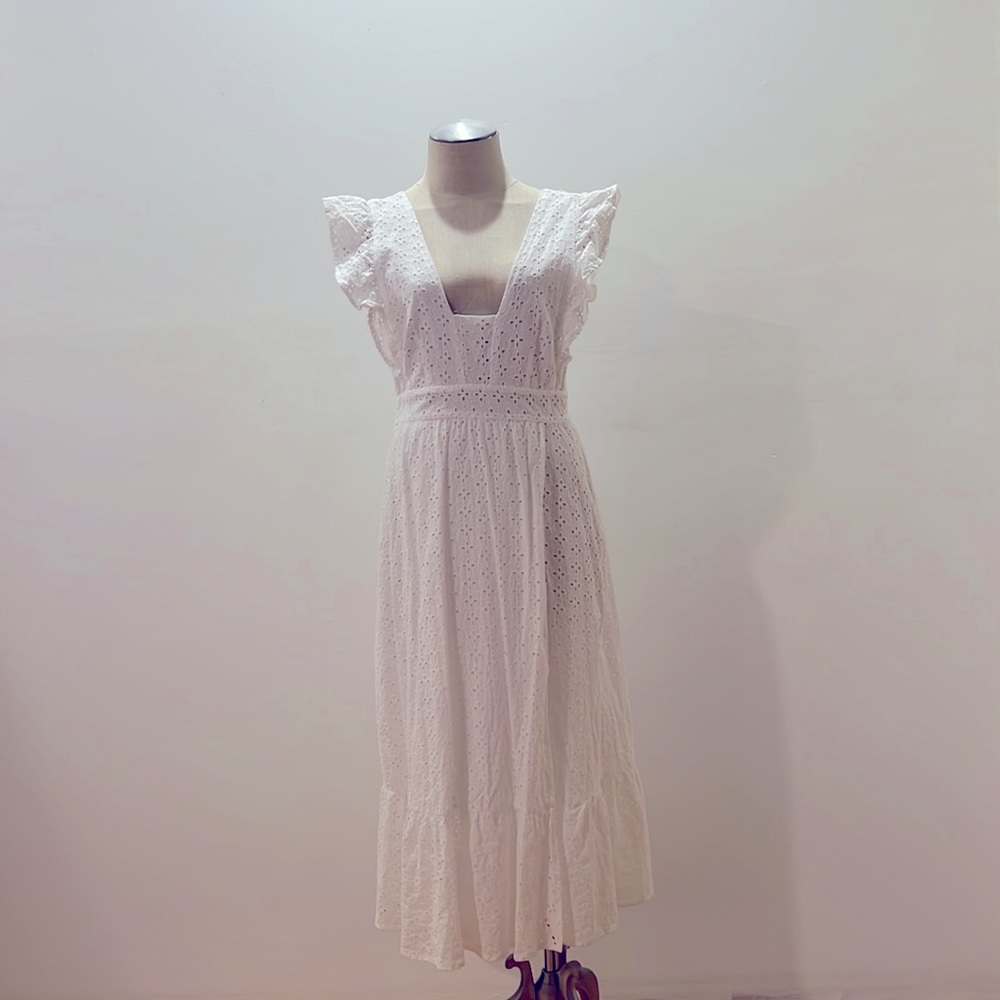 Eyelet Midi Dress